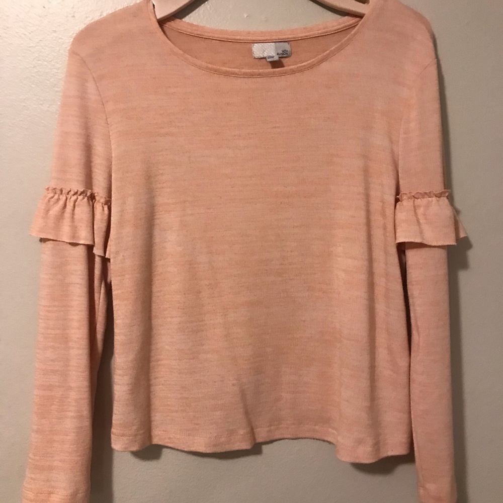 Ruffled Sleeve Sweater